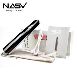 China Wireless Men Quick Beard Home Hair Straightener LCD Straightening Brush Styling Tools factory