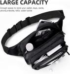 Bum Fashion Fanny Pack Men Women Water Resistant Waist Bag With 6 Zipped Pockets