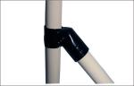 Black 45 Degree Metal Pipe Connectors Stamping Steel Pipe Joint
