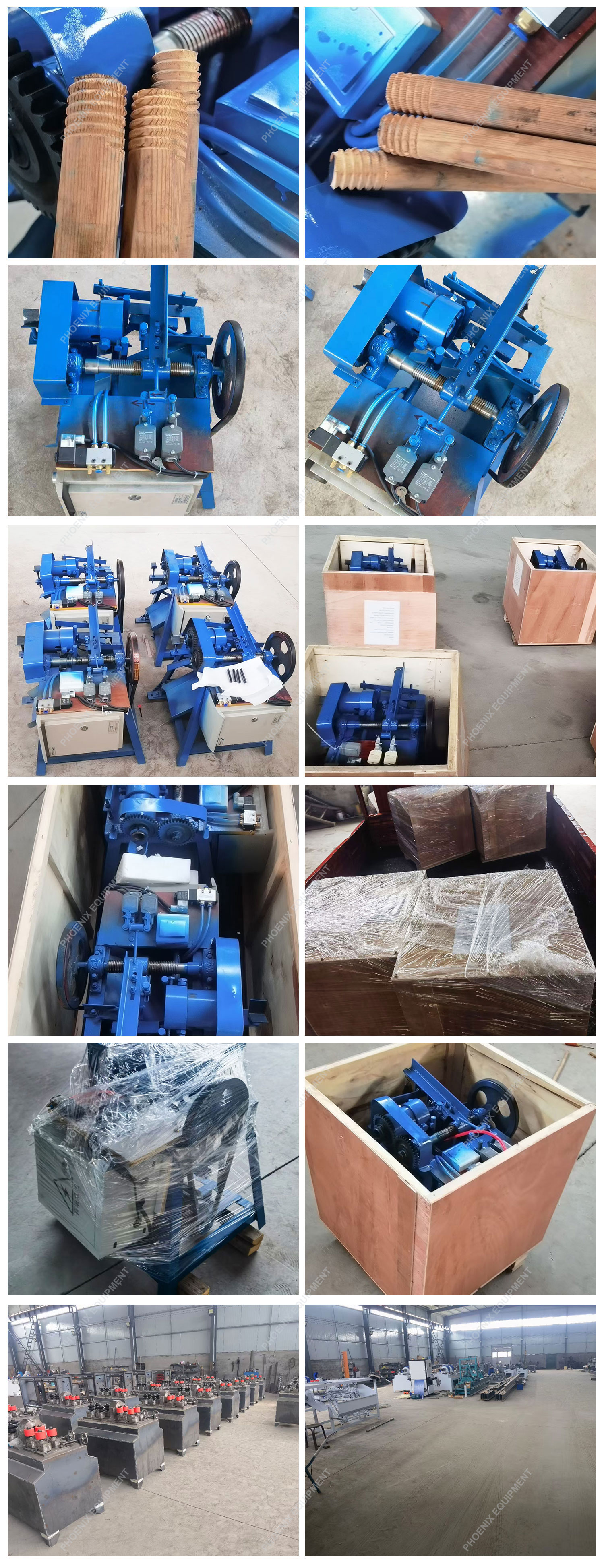 Wooden Rod Thread Processing Tool for Broom Bar Production in Building Material Shops