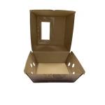 Disposable Custom Biodegradable Kraft Burger Boxes Eco-Friendly Certified
