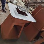 Outdoor Cooking Wood Fired Corten Steel BBQ Grill Fire Pit Low Smoke