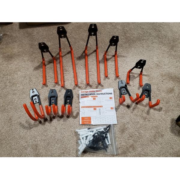 Wall Mount Heavy Duty Tool Rack for Organizing Power Tools and Bulk Items in Your Garage