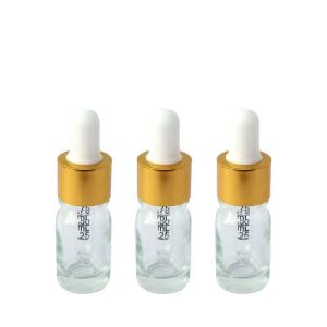 5ml Clear Glass Essential Oil Bottle with Aluminum Dropper