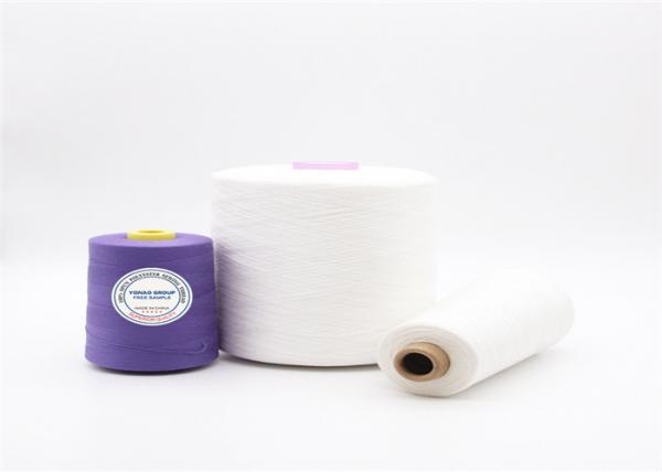 China OEKO 100% SPUN POLYESTER YARN RAW WHITE ON PAPER CONE  50/2 READY FOR SHIPPING factory