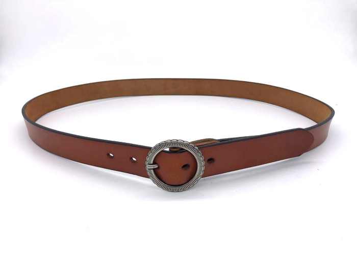 O Ring Pin Buckle 28mm Women's Fashion Leather Belts