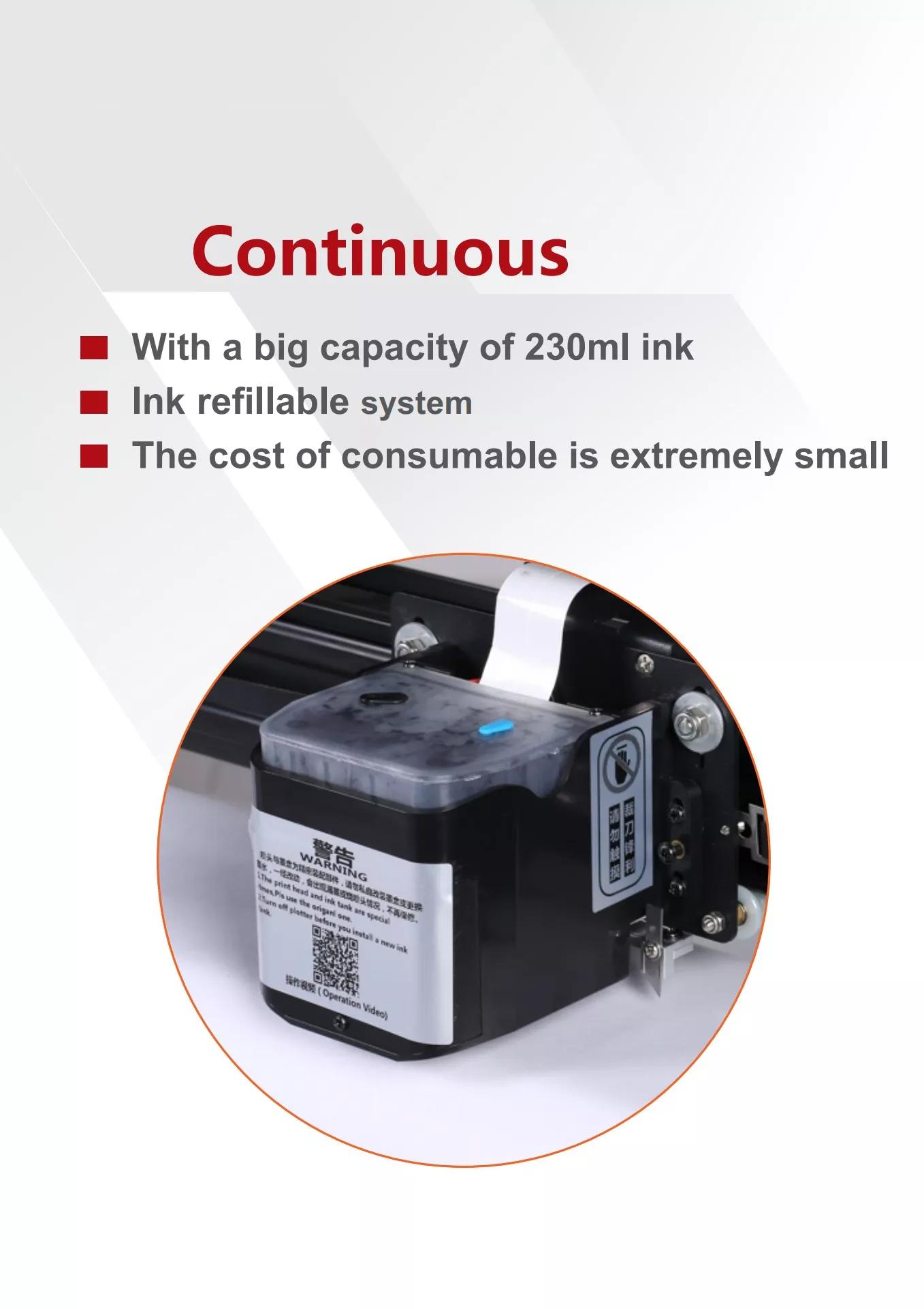 EPSONN Head Paper Pattern Continuous Inkjet Printer Cutter Plotter Machine 300-400W