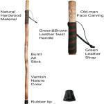 Outdoor Peach Wood Walking Cane , Straight Handle Wooden Walking Stick For Old