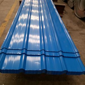 China 0.426mm blue color single steel 840mm corrugated roofing sheets 5 meters for factory factory