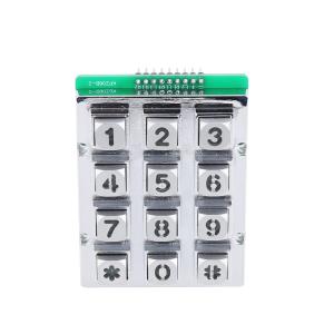 China Chinese manufacture 3X4 matrix die casting mold backlight keypad/keyboard with blue led factory