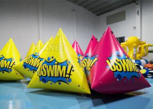 China 2.5m Inflatable Water Floating Marker buoys With Logo Yellow / Pink factory