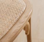 Folded Nordic Modern Rattan Cross Back Solid Wood Wedding Wooden Chair for