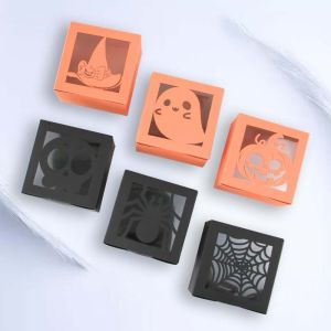 Eco Friendly Packaging Black Cardboard Boxes With Window Laser Cut Cake Boxes