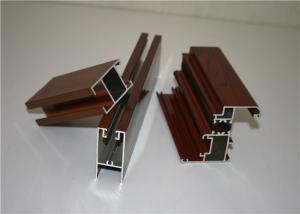 China 6060 T5 3.0MM Wood Grain Finish On Aluminum Door Frame factory