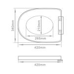 Toilet Seat Cover PP UF Duroplast Plastic Elegant Design Soft Closing From