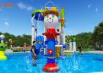 Indoor Fiberglass Water Park Slide Equipment Aquatic Play Units Custom Size