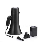 NO Remote Control 40W Black Siren Megaphone with Detachable Microphone