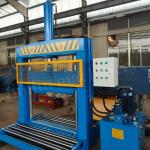 Vertical Hydraulic Single Knife Rubber Bale Cutter / Industrial Rubber Cutting