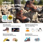 EU 40-45 Safety Shoes Work Boots SBP SRC Lightweight Composite Safety Boots