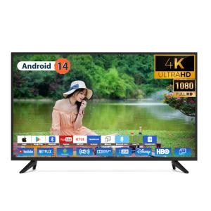 China TV 75 Inch LED Televisores 65 Inch 4K UHD Smart TV 55 Inch 50 Inch QLED TV Televisions factory