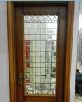 1200MM Decorative Leaded Glass Panels With All Clear Beveled Glass For Entry