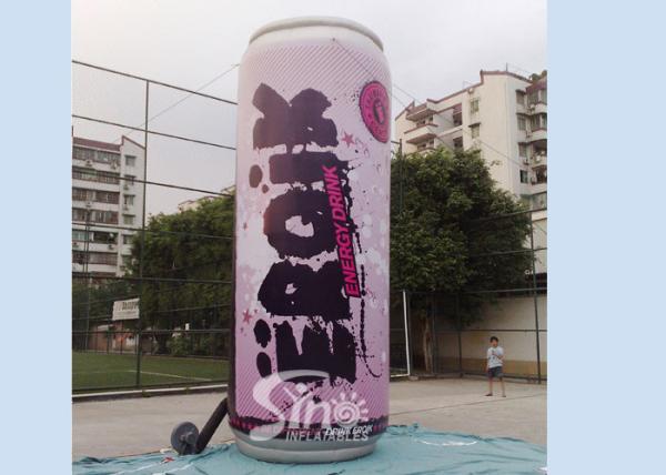 6m High Giant Energy Drink Inflatable Can With Full Printing For Outdoor
