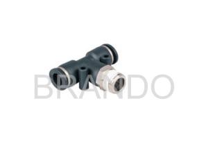 China T Style Compressed Air Pneumatic Hose Fittings Male Branch Tee Type factory