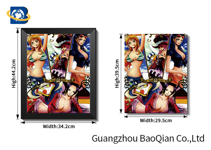 Cartoon One Piece Picture For Wall Decoration , 3d Flip Changing Picture / Poster