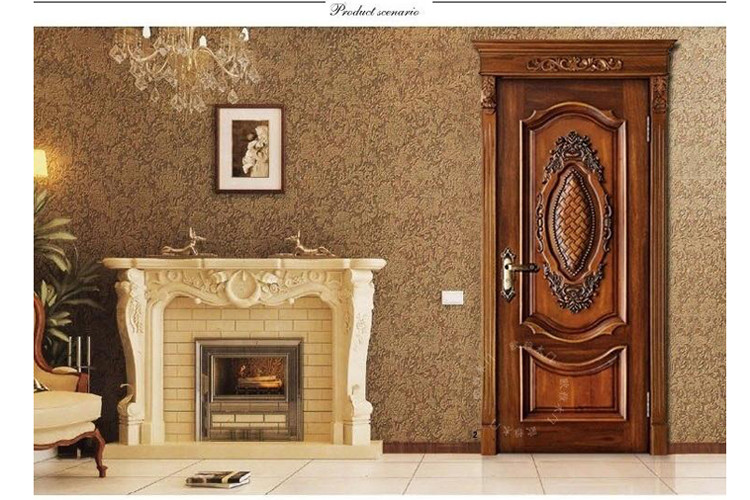 Security Home Entrance 38dB 50mm Teak Solid Wood Door