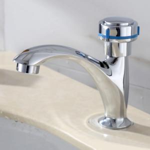 China Brass Stylish Bathroom Single Cold Water Basin Taps Chrome factory