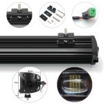 6D Lens 90W 120W 150W 180W Single Row LED Bar Light For 12V 24V 4x4 Offroad