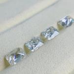 VVS 1ct Crushed Ice Radiant Cut Loose Moissanite Diamond Blue Melee Moissanite