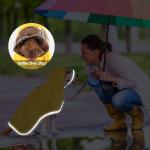 Reflective Dog Raincoat - Adjustable Waterproof Raincoat for Dogs, Lightweight