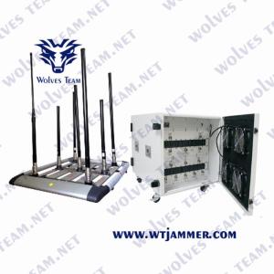 China LED Display Omnidirectional Antennas IED Bomb Jammer 600W factory