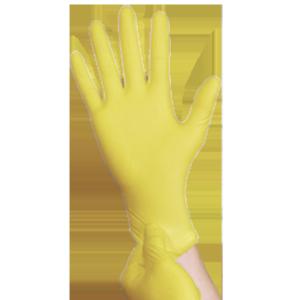 China Working Safety Yellow Disposable Medical Nitrile Gloves Latest Design factory