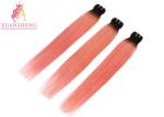 Pretty Pink Color Custom Made Human Hair Wigs / Weave Straight Pink Hair Bundles