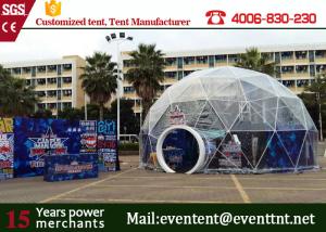 China Luxury Wedding Geodesic Dome Tent UV Resistant Outside With Clear Roof factory