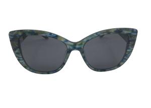 China Cateye acetate sunglasses Men Women special green pattern UV 100% factory