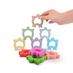 China Non Toxic Baby Silicone Toys For 0-12 Months Age Soft Silicone Block factory