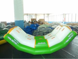 China White And Green Totter Board Inflatable Water Sports For Lake , Big Pool factory