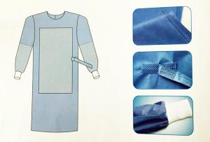 China The hottest selling standard Surgical gown SMS/SPE/PP/SMMS/SMS+SPE,blue,anti-static and fluid resistant factory
