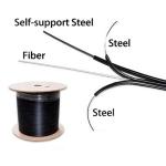 Outdoor FTTH Drop Fiber Optic Cable 2km G657A1 LSZH Flat Type Single Mode