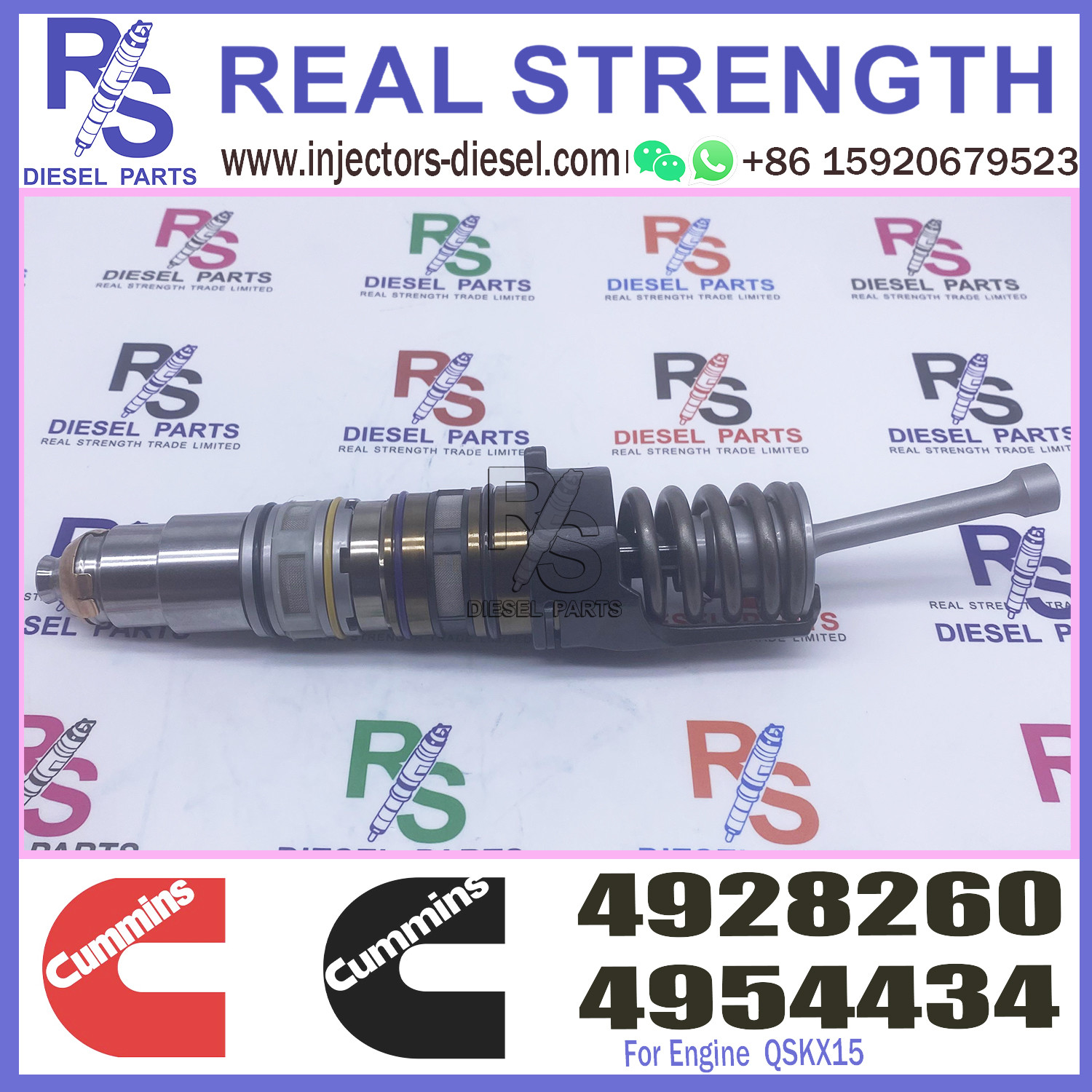 QSX15 ISX15 Cummins Diesel Injector 4928260 Diesel Engine Fuel Injector