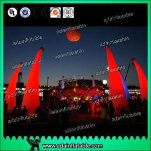 China New Design Holiday Events Decoration Inflatable Cone LED Lighting Inflatable Pillar factory