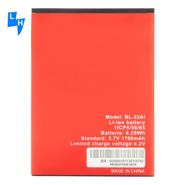 Double IC Protection BL-22AI 1700mAh OEM li-ion mobile phone battery for itel