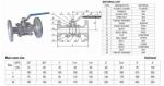 3PC SS304/CF8M Stainless Steel Ball Valve Industrial Flange End AMSE 300LB