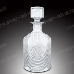 ISO9001 2015 Luxury Glass Stopper 750ml Whiskey Glass Bottle