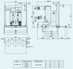 China 12 KV Indoor Vacuum Circuit Breaker CKVB-12/T Long Lifespan Reliable Insulating factory