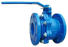 China Industrial Cast Iron Ball Valve With Lever Operator 2 PC Flanged Ball Valve factory