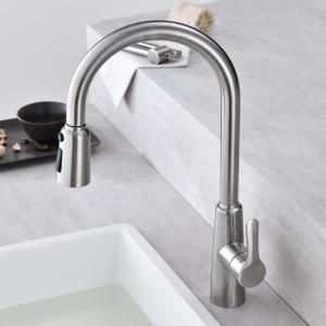 China HOMEKA Deck Mounted Kitchen Basin Taps Gooseneck Spout Hands Free 5.24L/Min factory